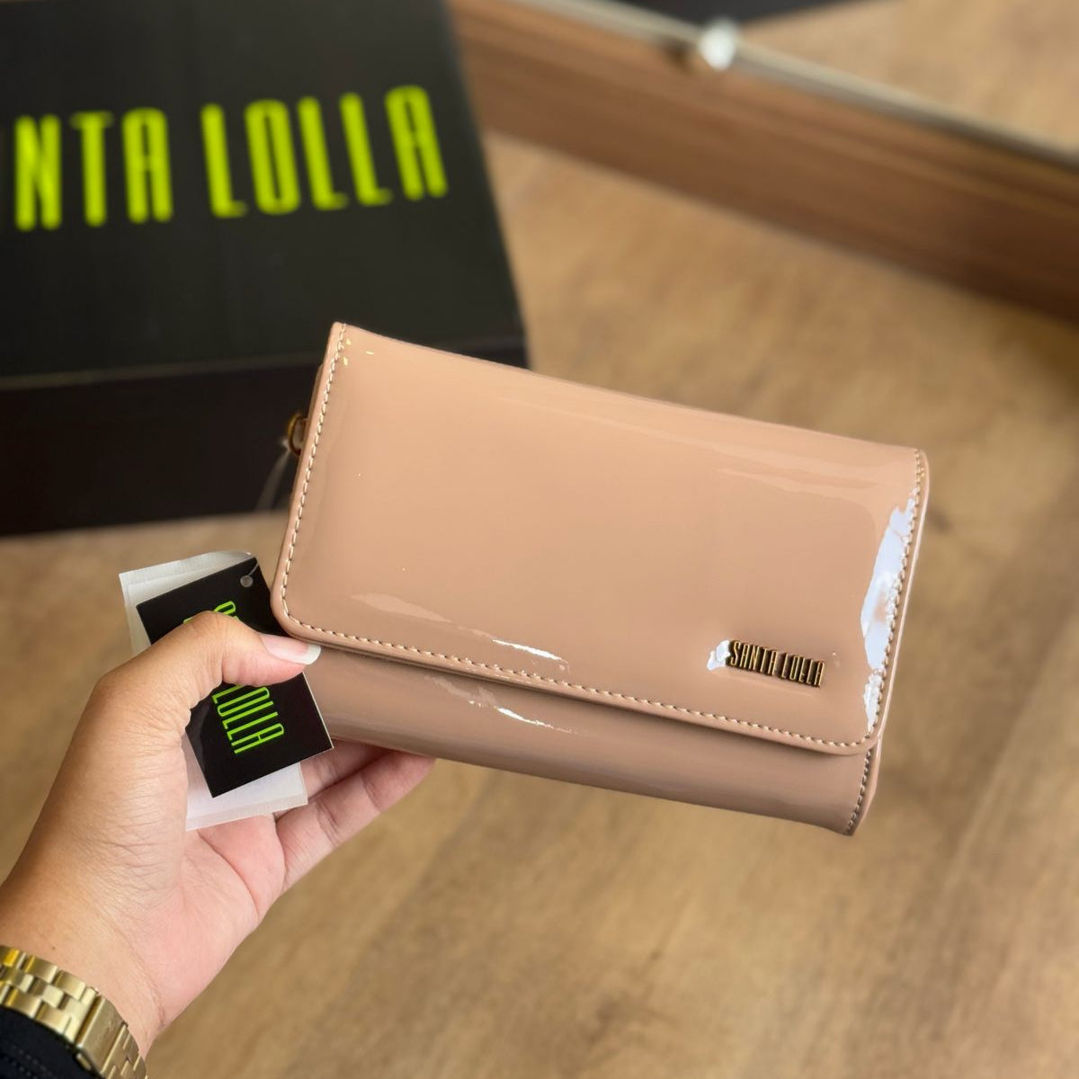 Bolsa Santa Lolla Carteira Verniz Alça De Ombro 0471.4580