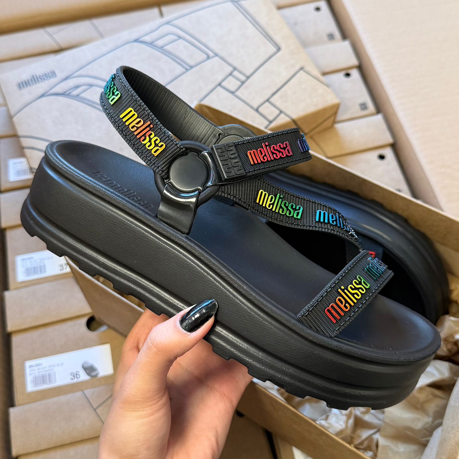 Sandália Melissa Stripes Platform M-Lover 37831