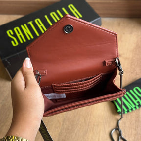 Bolsa Santa Lolla Carteira Transversal Metalizada e Verniz 0471.46BB