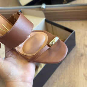 Sandália Vizzano Salto Bloco Hálux Dourado 6428.148