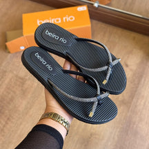 Chinelo Beira Rio Tira de Brilho 8395.227