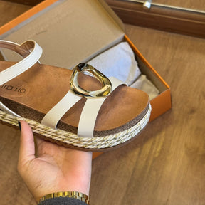 Sandália Papete Beira Rio Circulo Dourado 8546.207