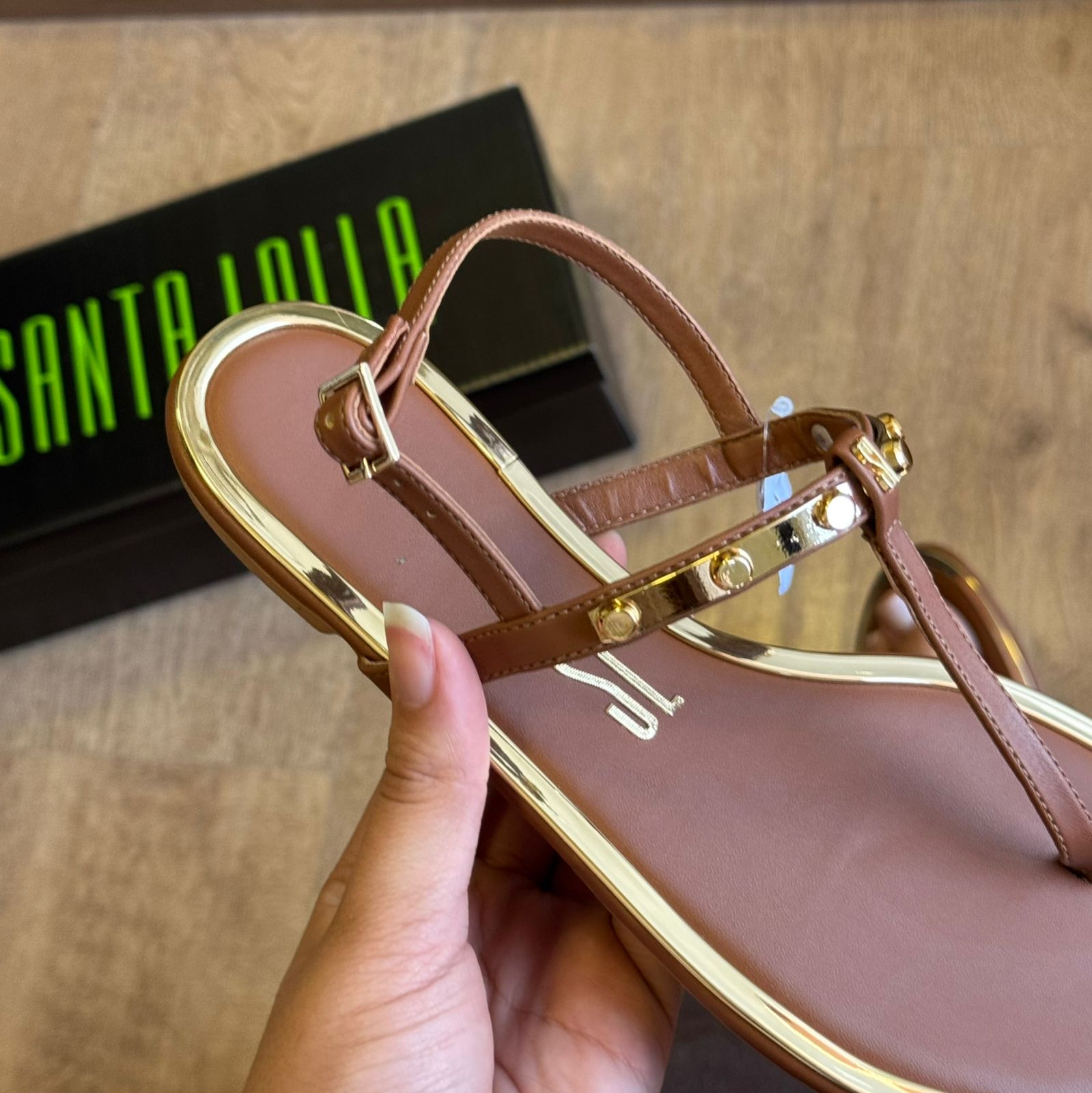 Rasteira Santa Lolla Corrente Dourada 0059.0F5E