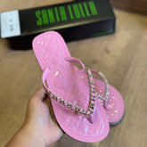 Sandália Santa Lolla Flip Flop Corrente Dourada 0106.0D67