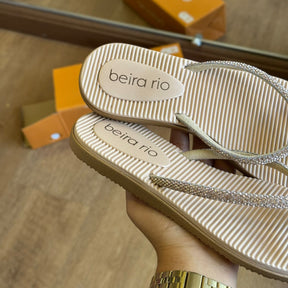 Chinelo Beira Rio Tira de Brilho 8395.227