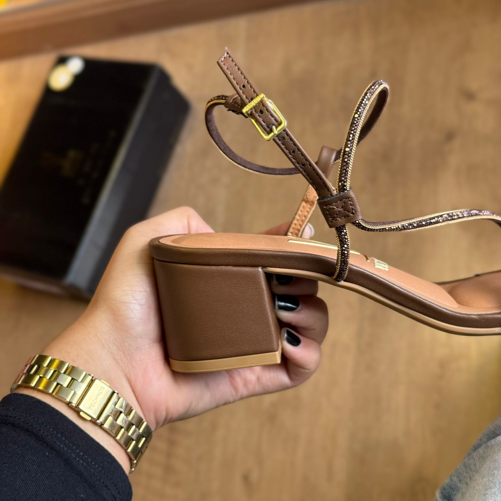 Salto Vizzano Bloco Tiras com Strass 6291.1175.28193