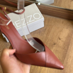 Scarpin Arezzo Couro Salto Kitten Aberto A127570112