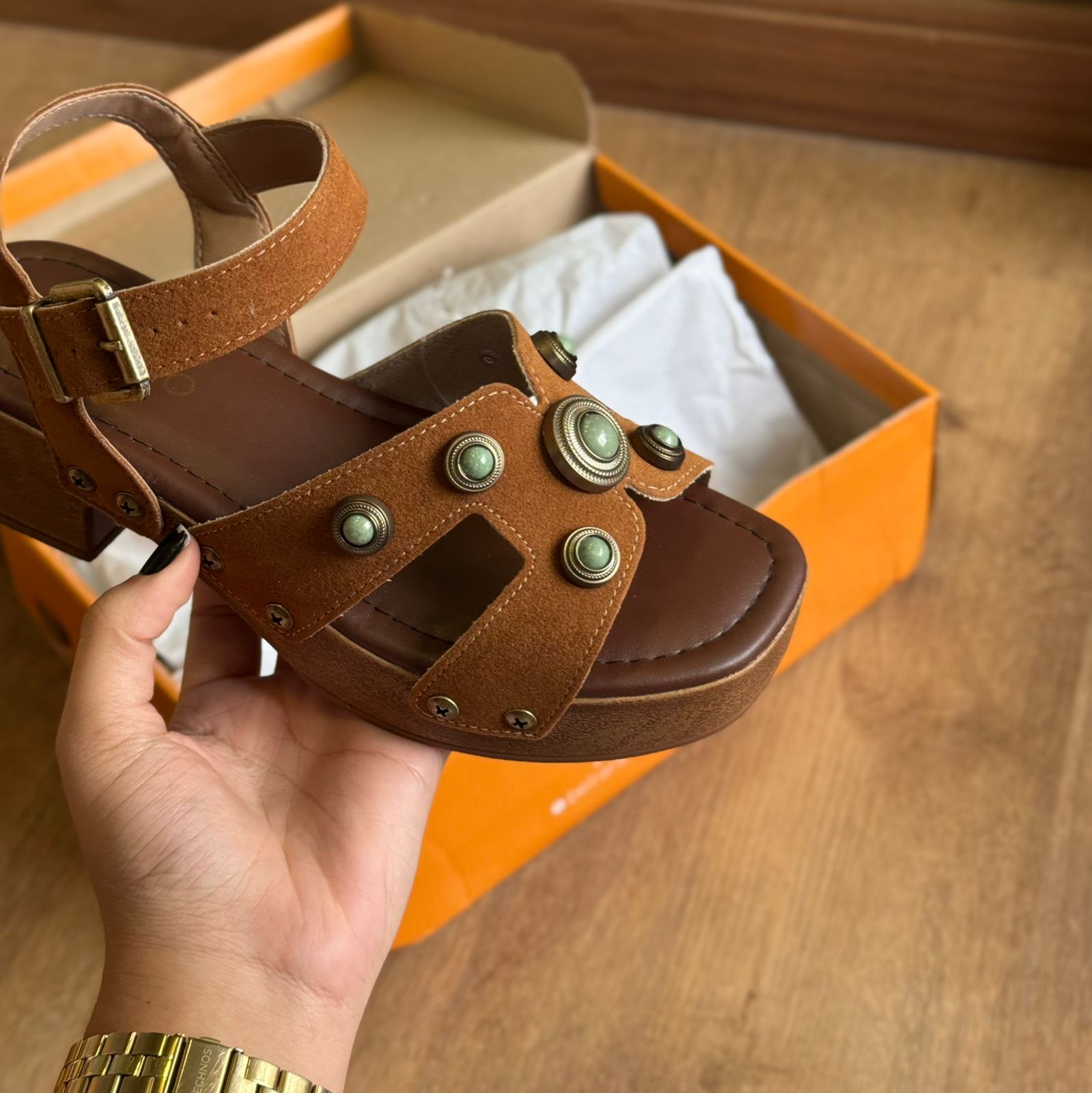 Tamanco Beira Rio Camurça 8559.104