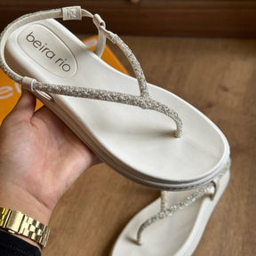 Sandália Beira Rio Tiras Finas Brilhosas 8513.114