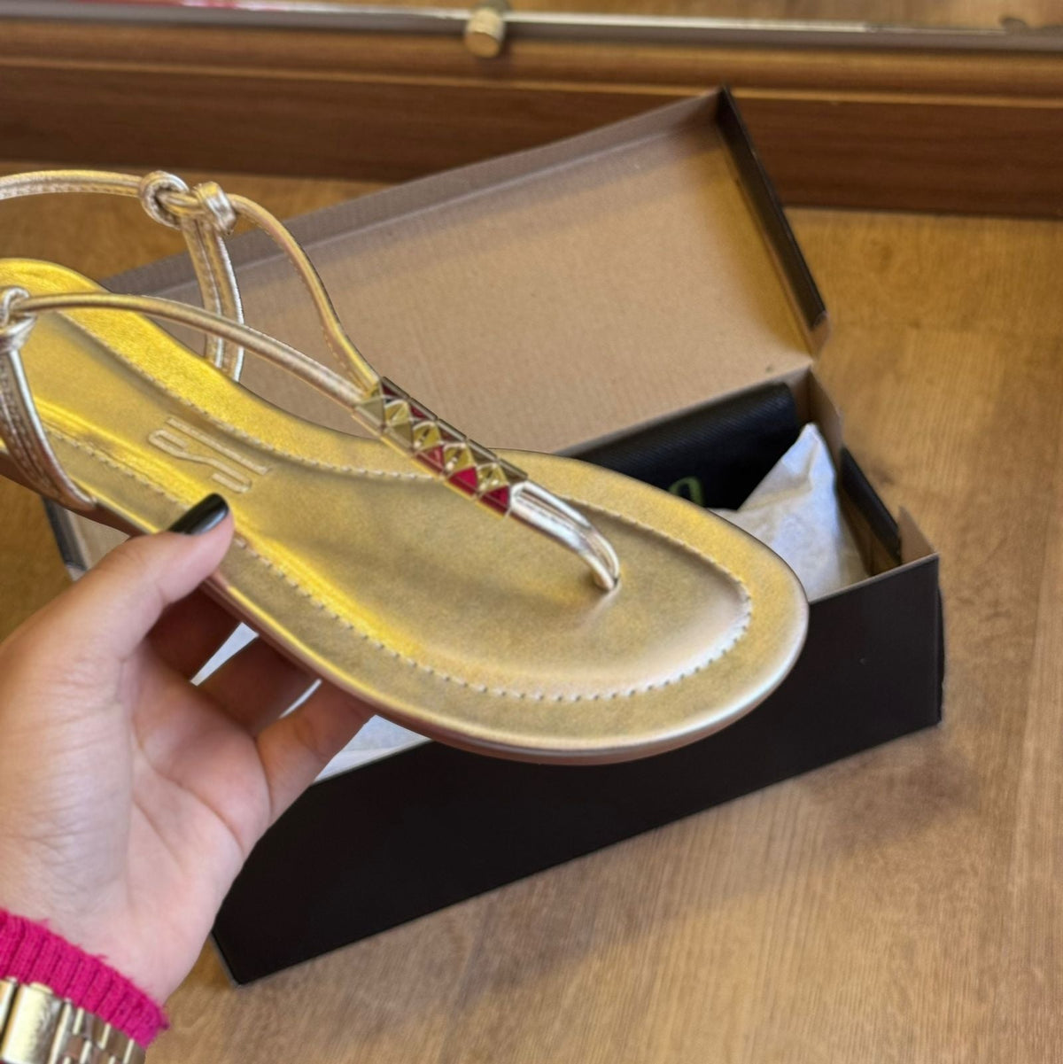 Rasteira Santa Lolla Spikes Metalizada 07D2.481B.0339