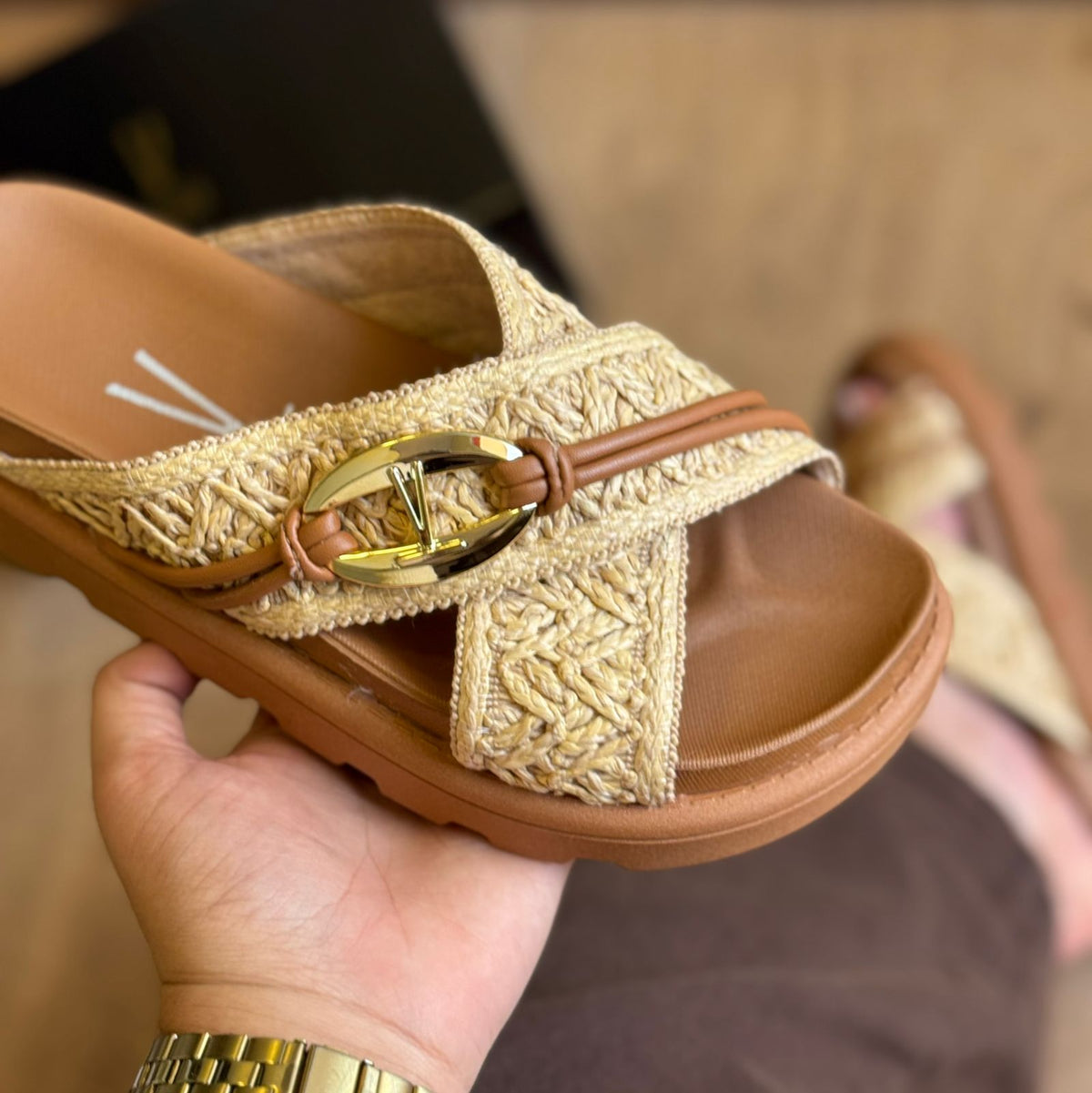 Sandália Vizzano Tiras em X Trançada 6510.121