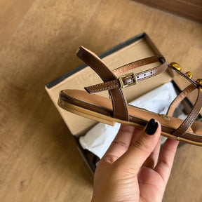 Sandália Vizzano Rasteira Pedrarias nas Tiras 6513.218