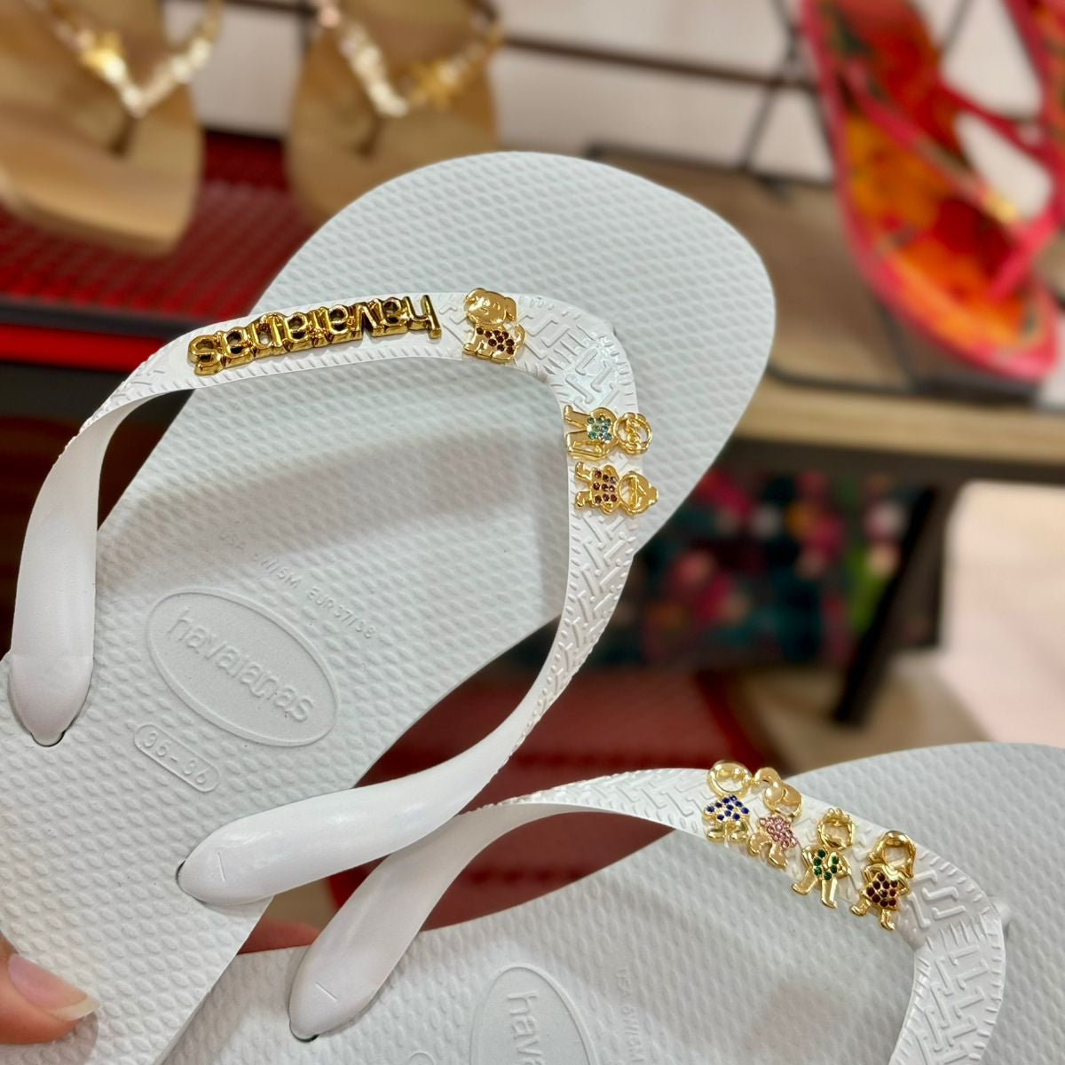 Chinelo Havaianas Top + Placa Logo + Pin Família