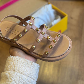 Sandália Moleca Detalher de Bolinhas Douradas 5489.119