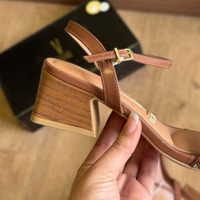 Salto Vizzano Salto Bloco Tira Brilhosa 6558.102