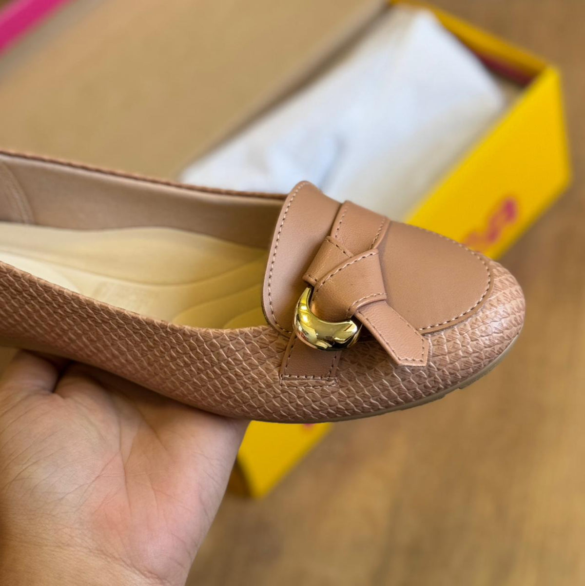 Sapatilha Moleca Detalhe Simples Dourado 5800.115