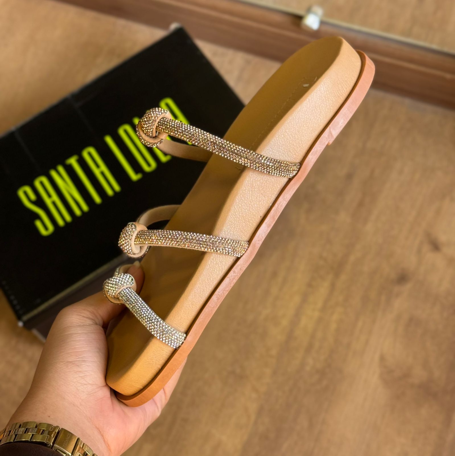 Sandália Santa Lolla Triplo Nó Prateado 089A.5267.0300