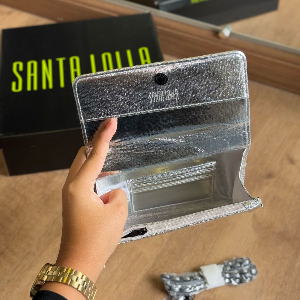 Bolsa Santa Lolla Carteira Verniz Alça De Ombro 0471.4580