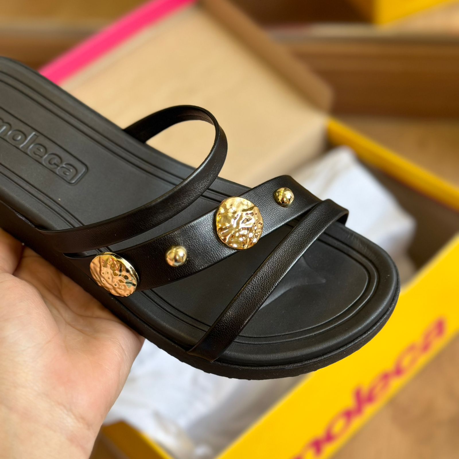 Sandália Moleca Anabela Detalhe Pedrarias 5508.102