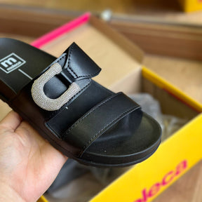 Sandália Moleca Slide Detalhe Brilhoso 5436.433