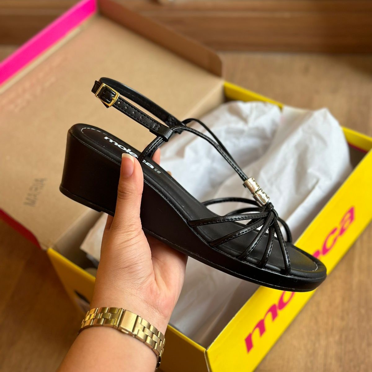 Sandalia Moleca Detalhe nas Tiras Anabela 5512.105