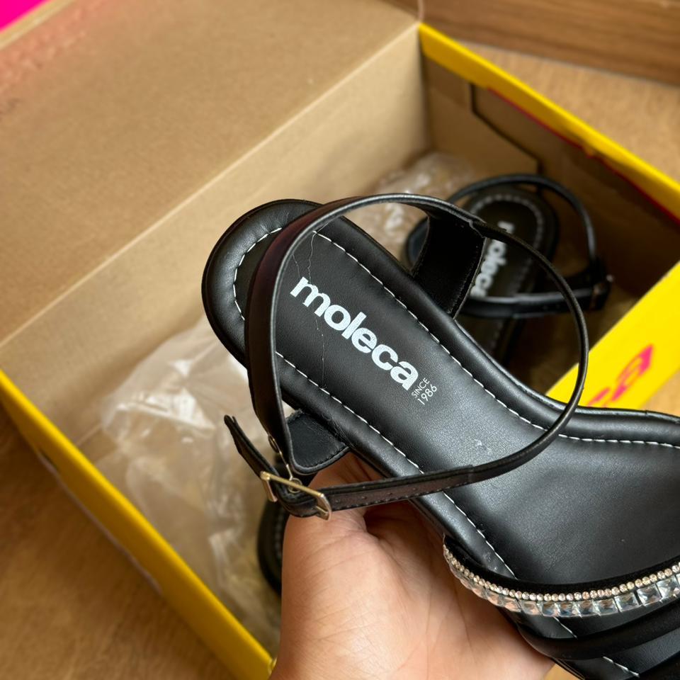 Sandália Tamanco Moleca Tira Brilhosa Anabela 5512.106