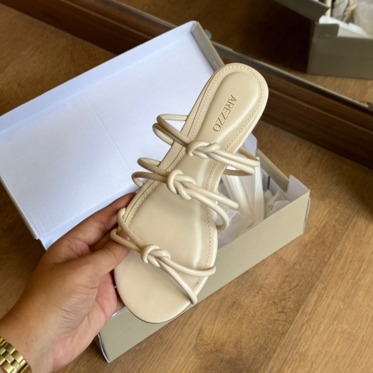 Rasteira Arezzo Tiras Duplas Nós A044854169