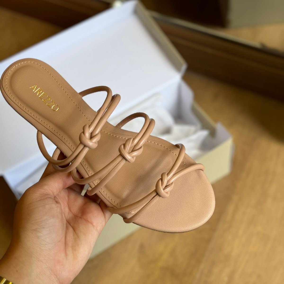 Rasteira Arezzo Tiras Duplas Nós A044854169