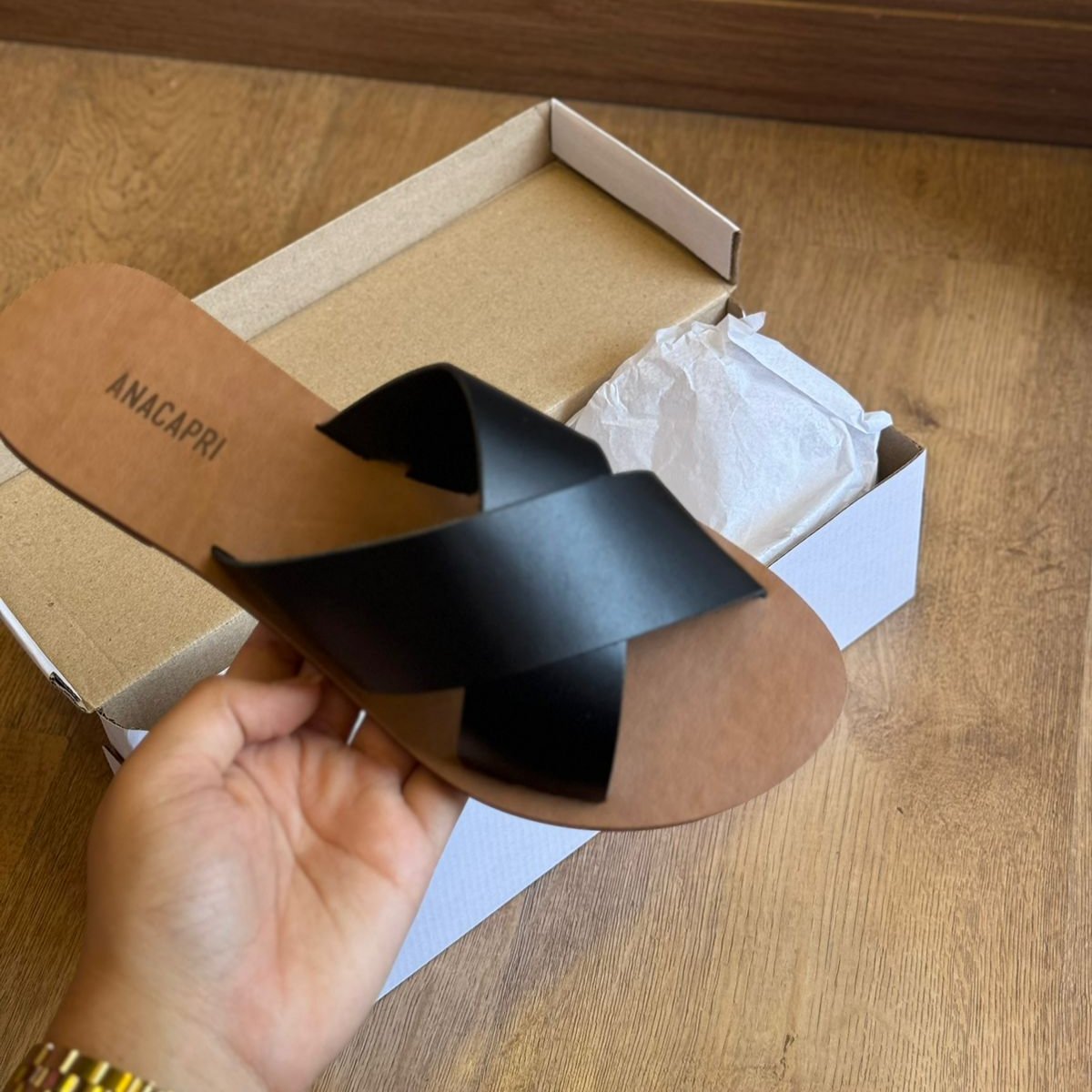 Rasteira Ana Capri Tiras Cruzadas C300140004