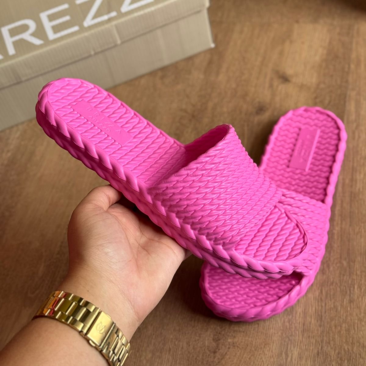 Chinelo Slide Arezzo Marrocos Brizza Z190410001