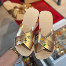 Havaianas Rasteirinha Aqua Metallic + Combinações de Pins