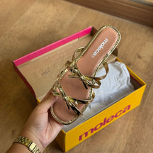 Sandália Rasteira Moleca Flat com Detalhe de Laço 5435.548