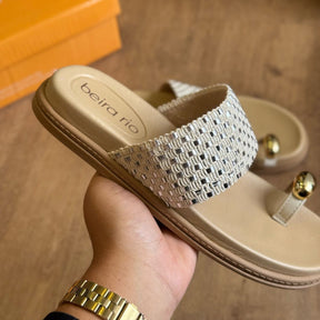 Sandália Beira Rio Slide Crochê 8513.115