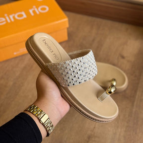 Sandália Beira Rio Slide Crochê 8513.115