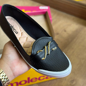 Sapatilha Moleca Detalhes Finos em Dourado 5109.796