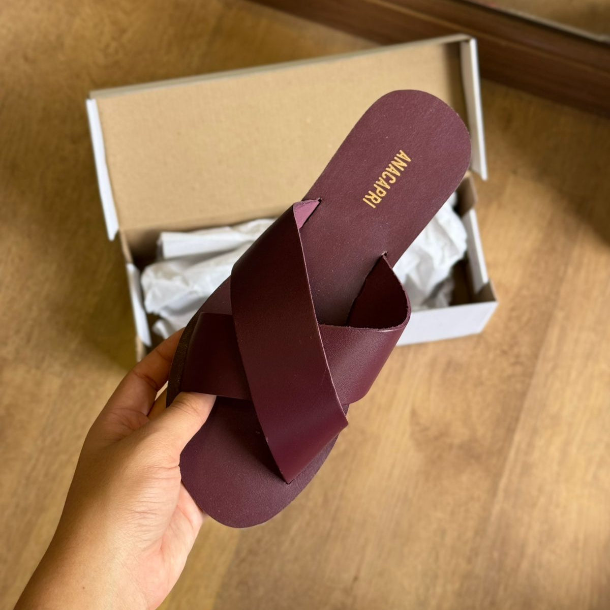 Rasteira Ana Capri Tiras Cruzadas C300140004