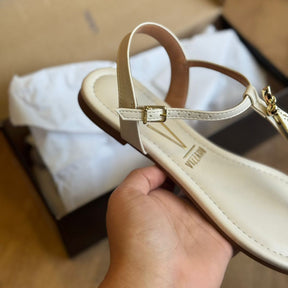 Rasteira Vizzano Detalhe Dourado de Folha 6371.374