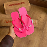 Havaianas Slim Square Glitter Neon + Pin Stitch