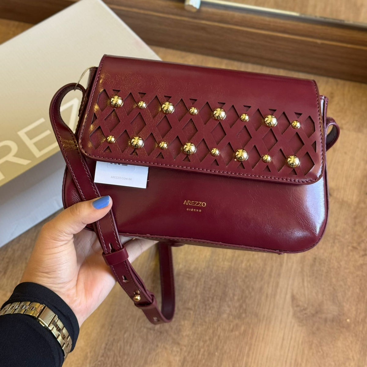 Bolsa Arezzo Tramado de Ouro A500210974