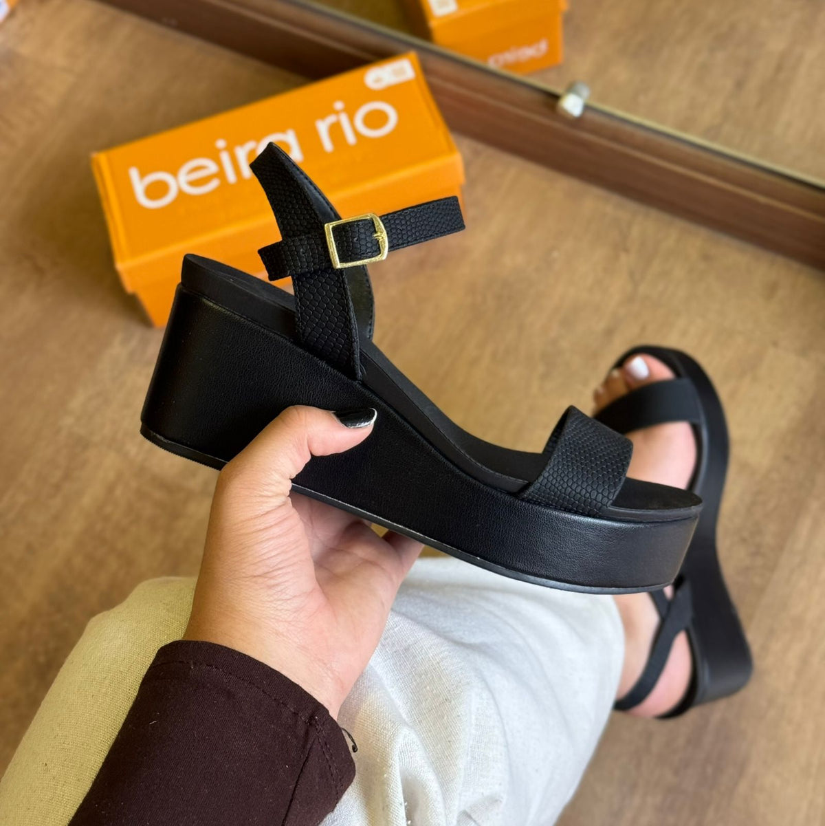 Sandália Salto Beira Rio Casual 8407.135