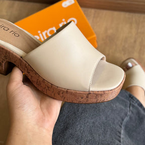 Sandália Beira Rio Salto Bloco Slide 8517.108