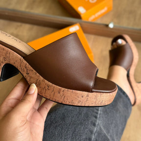 Sandália Beira Rio Salto Bloco Slide 8517.108