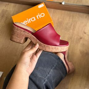 Sandália Beira Rio Salto Bloco Slide 8517.108