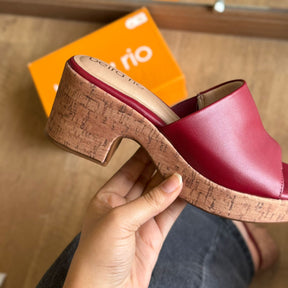 Sandália Beira Rio Salto Bloco Slide 8517.108