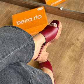 Sandália Beira Rio Salto Bloco Slide 8517.108