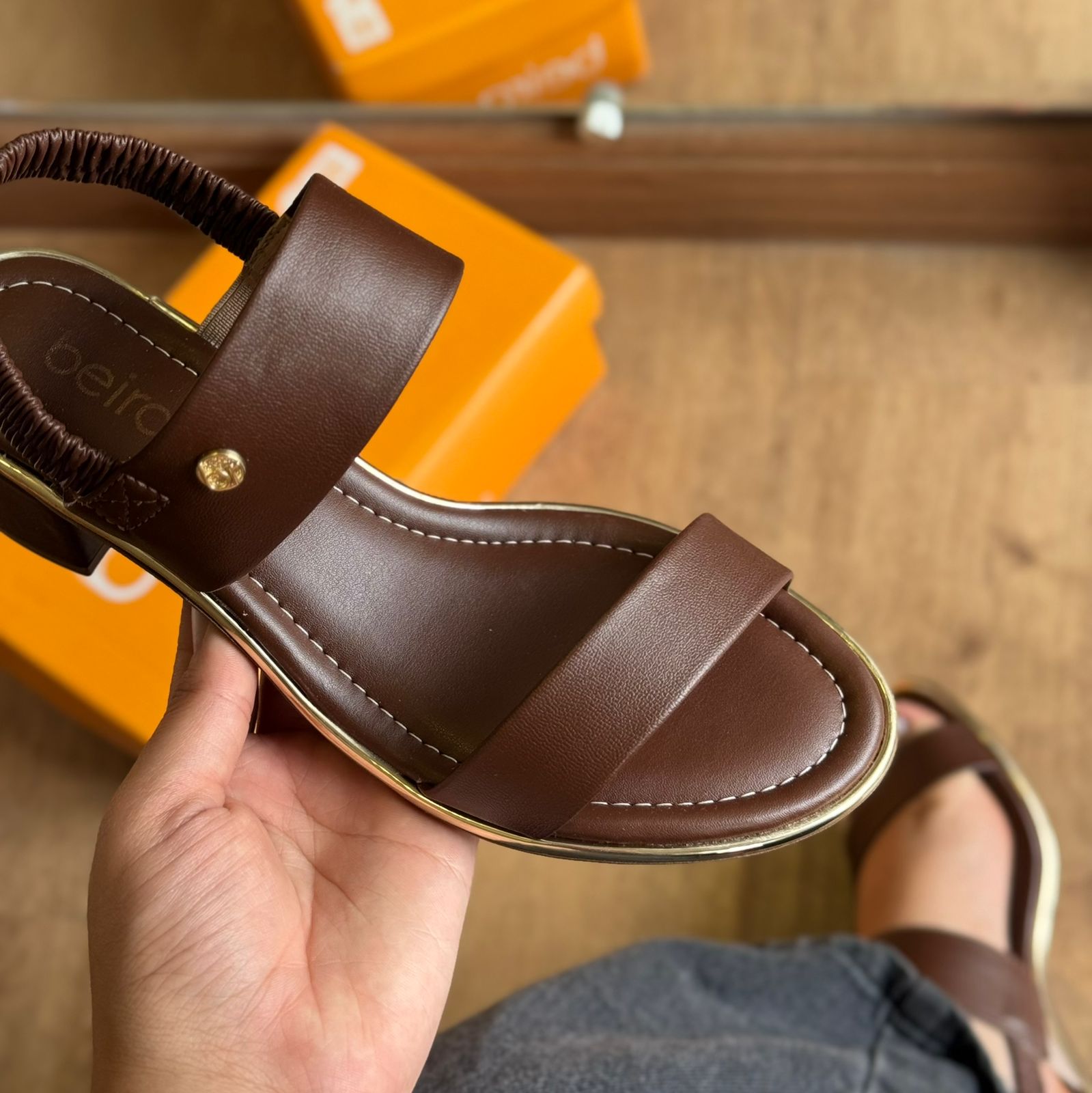 Sandália Beira Rio Salto Bloco 8379.221