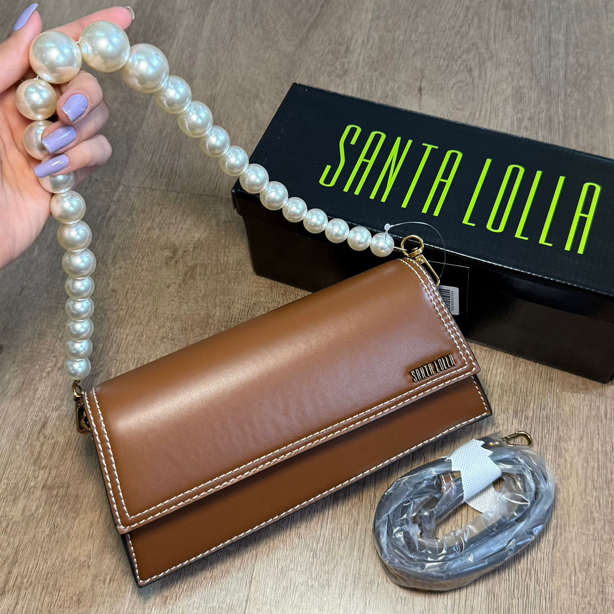 Bolsa Santa Lolla Pérolas 0470.56c5.037b