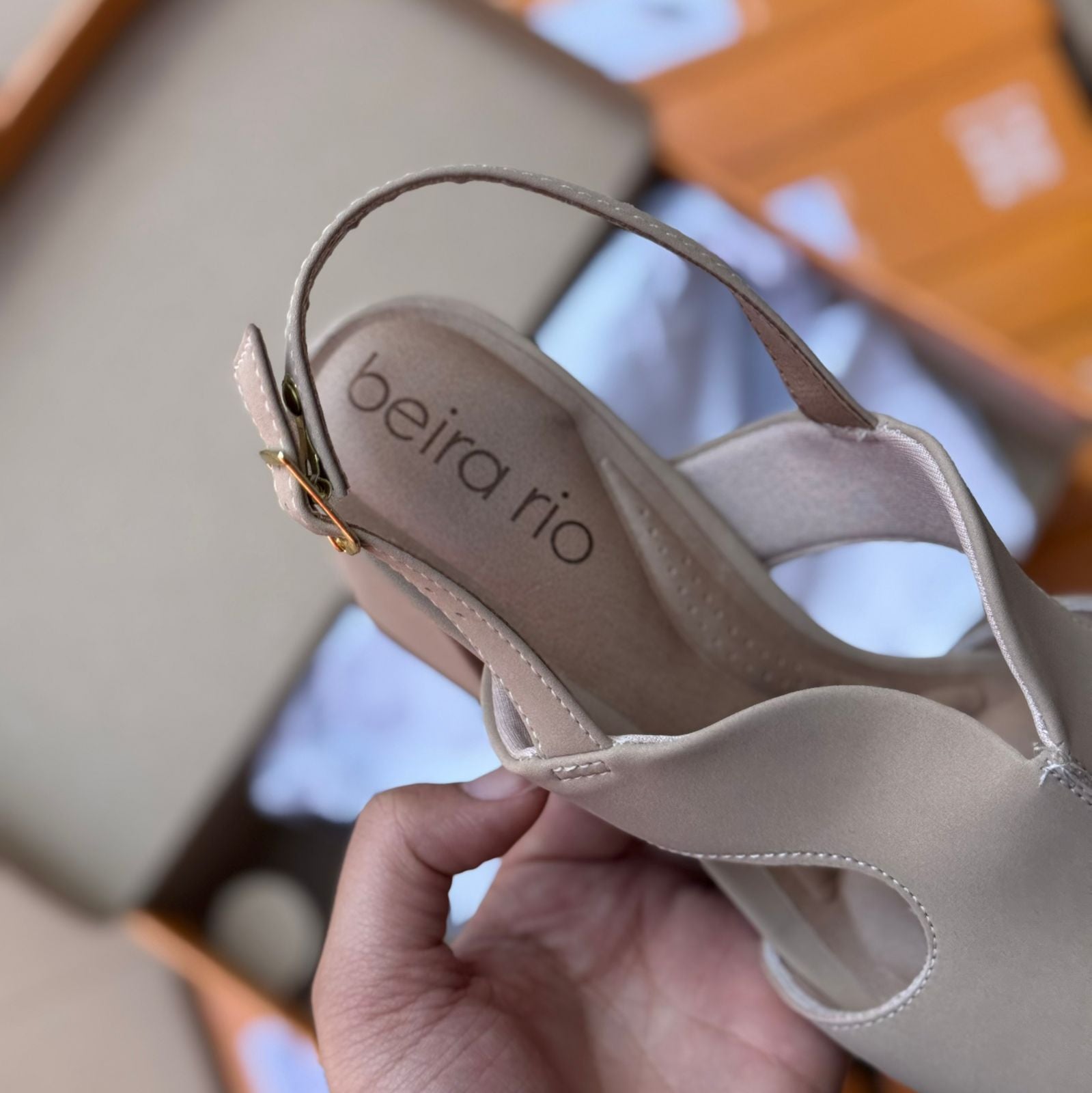 Sandália Beira Rio Slingback Nobuck 8436.238