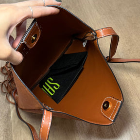 Bolsa Santa Lolla Franja Camurça Transversal  0453.5700.038E