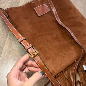 Bolsa Santa Lolla Franja Camurça Transversal  0453.5700.038E